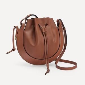 Loewe Horseshoe Bag Tan Saddle Brown Shoulder Crossbody Calfskin Purse Brand New